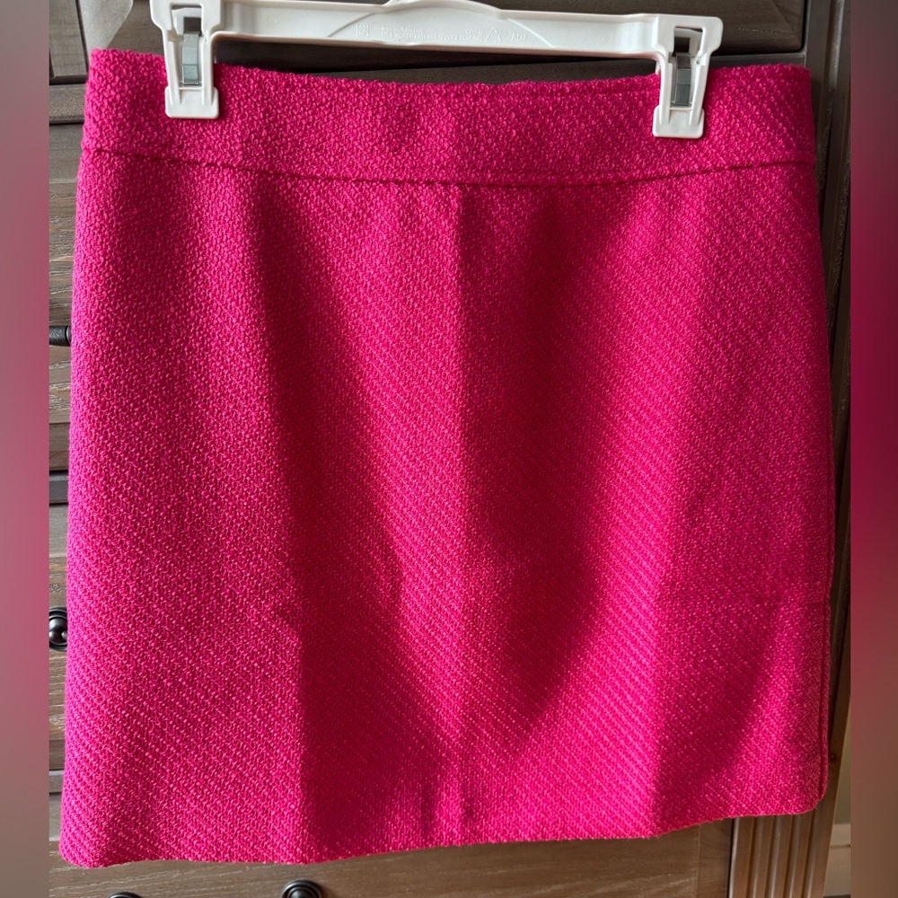 NWT J Crew Pink Tweed Textured Aline Pencil Skirt Size 8